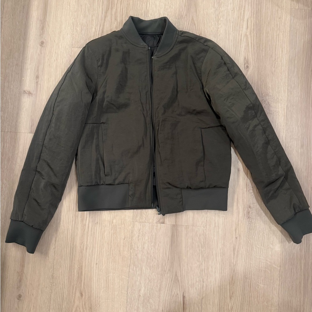 Lululemon Reversible Non-Stop Bomber Jacket - Dark Olive - Size 8